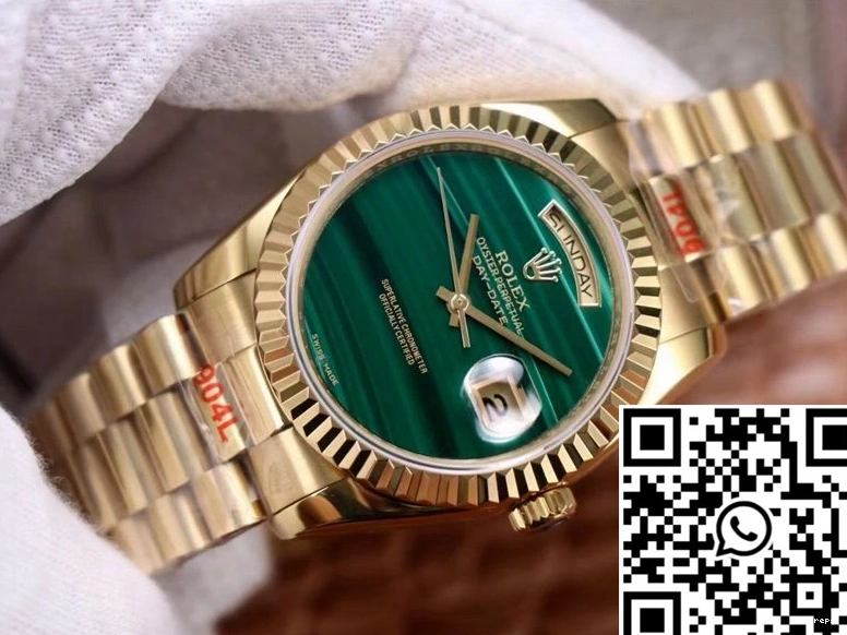 Dial 18238 Date Malachite Rolex Green President Versatile Day 948 0807